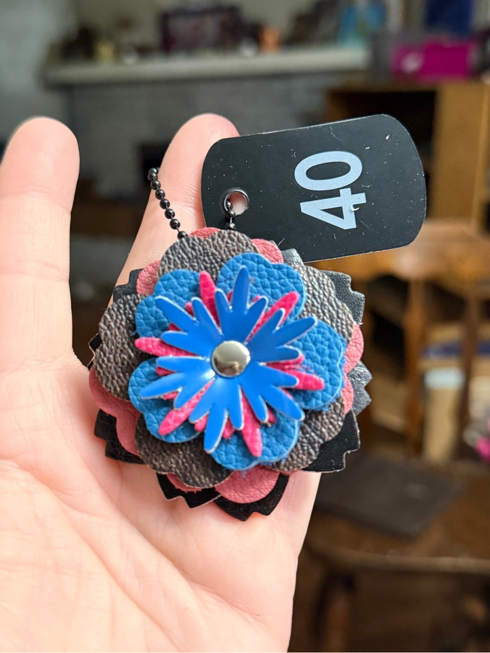 Handmade Floral Bag Charm